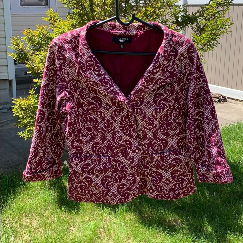 Pink and red flowered blazer